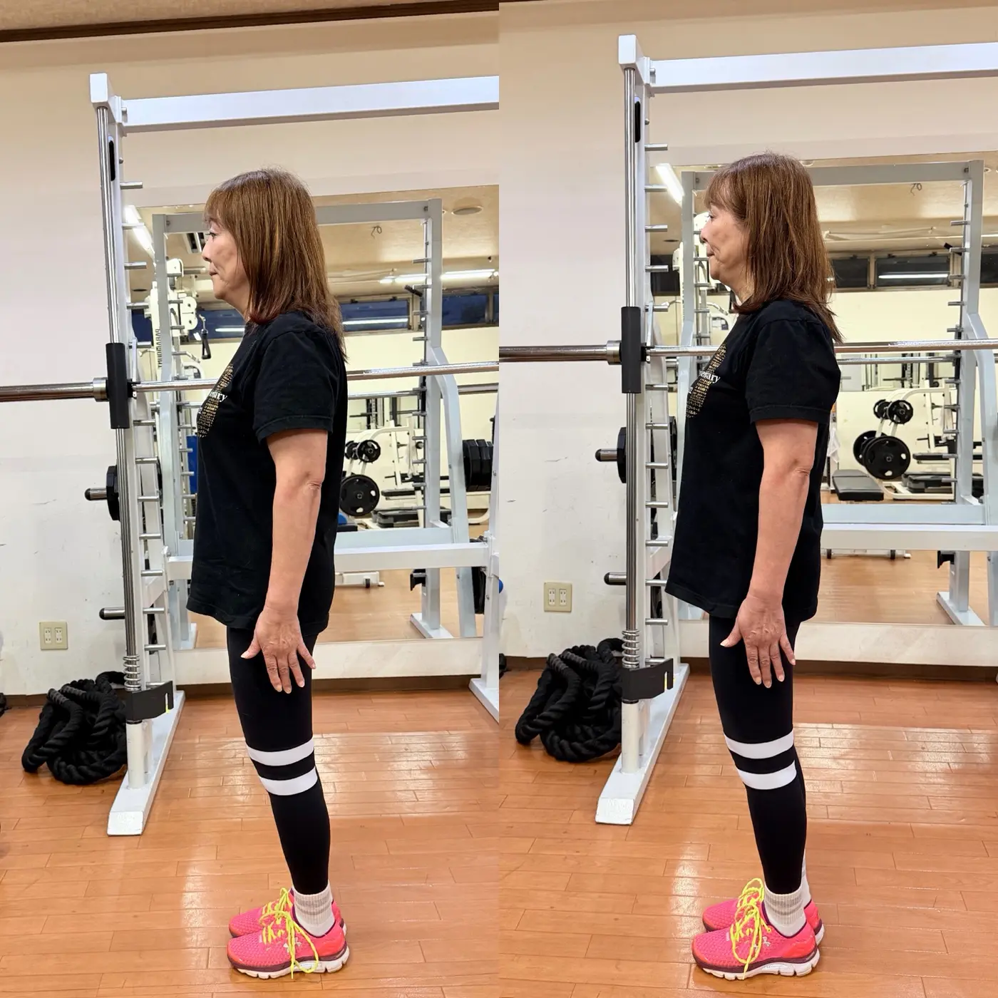 上半身が自然に起き、重心の整った立ち姿へ